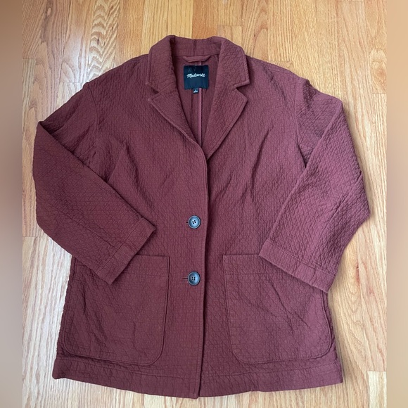 Madewell Jackets & Blazers - Madewell Women's Textured Burgundy Blazer